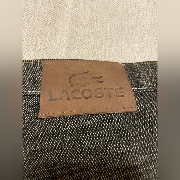 Lacoste oversized jeans black denim with crocodiles size 34x38 - Picture 4 of 16
